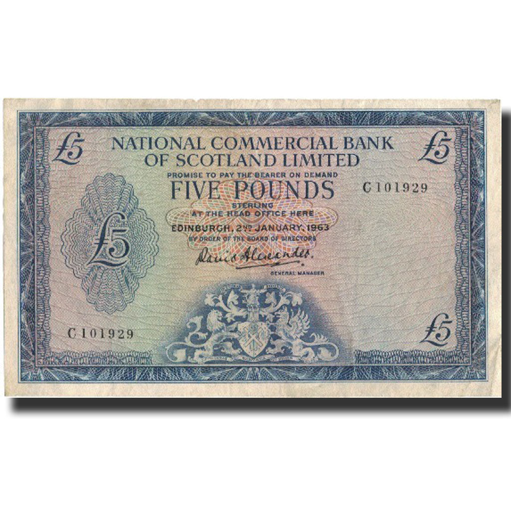 banknote, Scotland, 5 Pounds, 1963, 1963-01-02, KM:272a, VF(30-35)