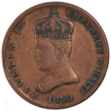HAITI, 6-1/4 Centimes, 1850, KM #38, EF(40-45), Copper, 15.43