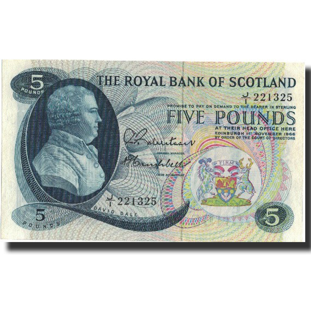 banknote, Scotland, 5 Pounds, 1966, 1966-11-01, KM:328, UNC(60-62)