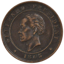 HAITI, 20 Centimes, 1863, KM #41, EF(40-45), Bronze, 8.06