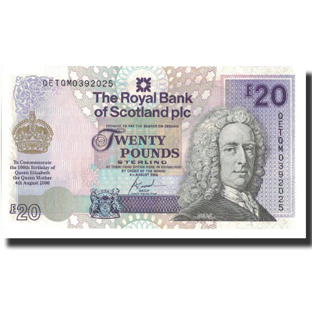 banknote, Scotland, 20 Pounds, 2000, 2000-08-04, KM:361, UNC(63)