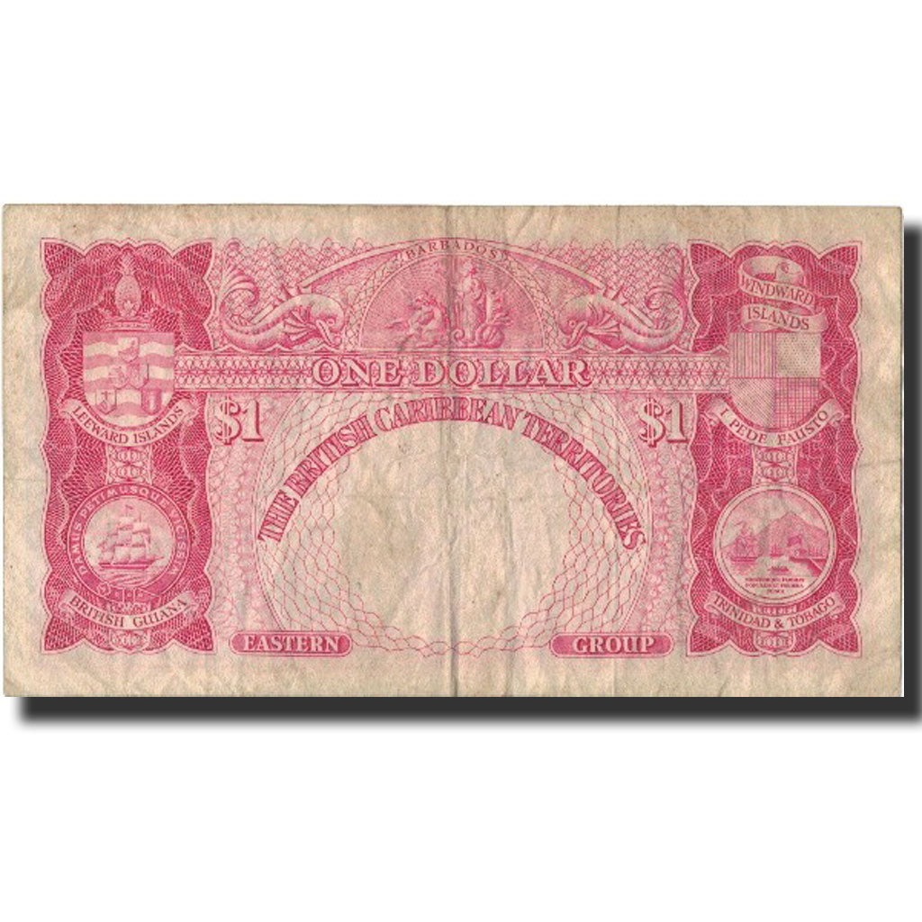 British Caribbean Territories, 1 Dollar, 1961, 1961-01-02, KM:7c, VF(30-35)