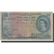 Banknot, Brytyjskie Terytoria Karaibów, 2 Dollars, 1963, 1963-01-02, KM:8c
