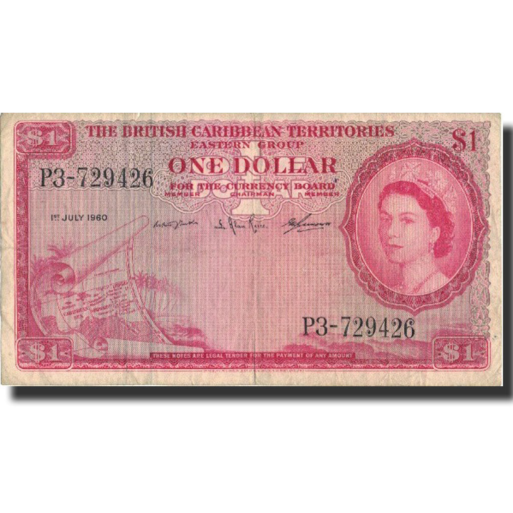 Banknote, British Caribbean Territories, 1 Dollar, 1960, 1960-07-01, KM:7c