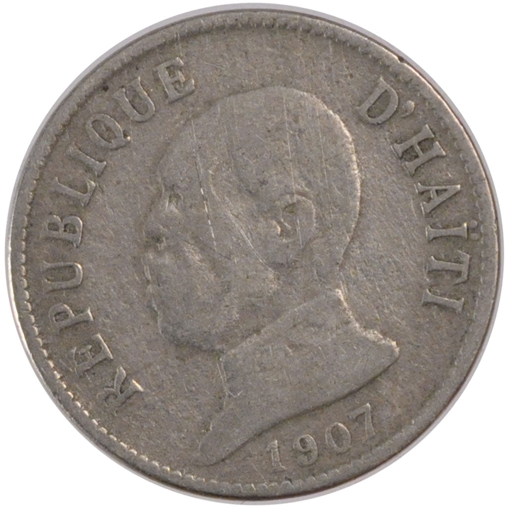 Coin, Haiti, 20 Centimes, 1907, VF(20-25), Copper-nickel, KM:55