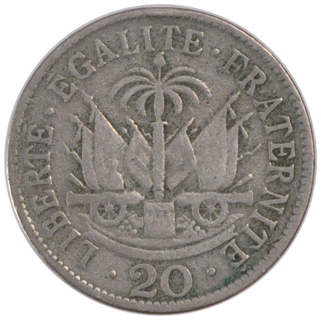 Coin, Haiti, 20 Centimes, 1907, VF(20-25), Copper-nickel, KM:55
