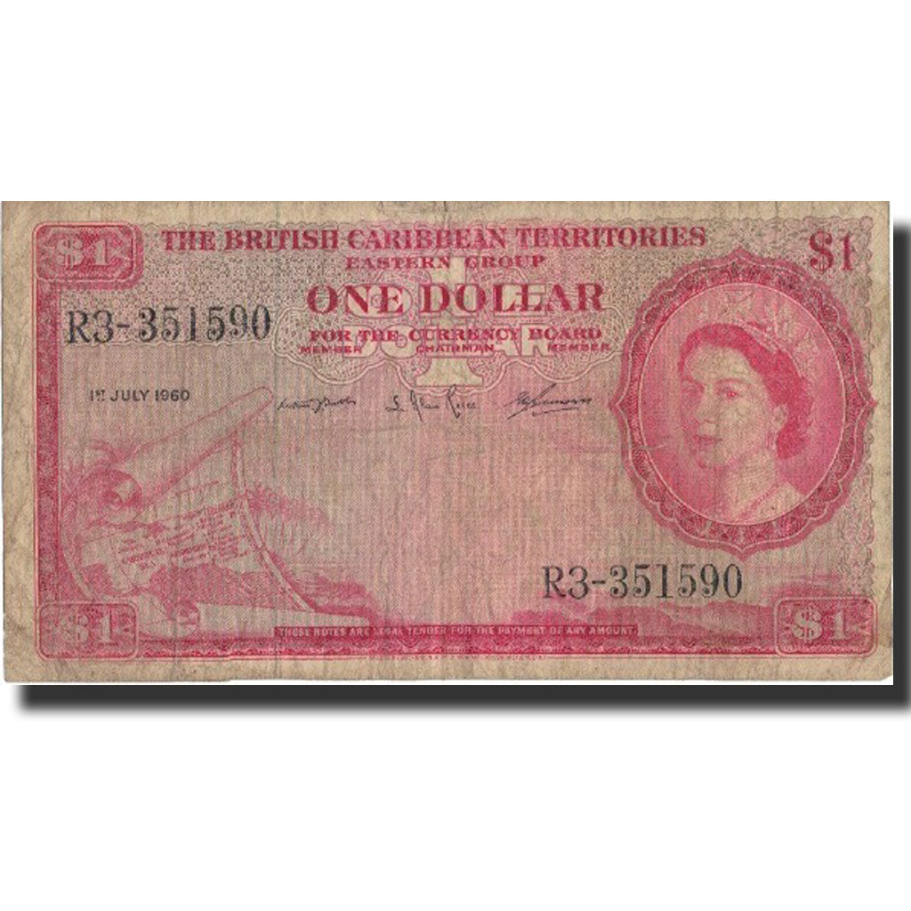 Banknote, British Caribbean Territories, 1 Dollar, 1960, 1960-07-01, KM:7c