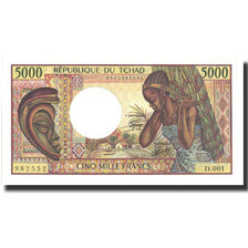 Banconote, Ciad, 5000 Francs, undated (1984-91), KM:11, FDS