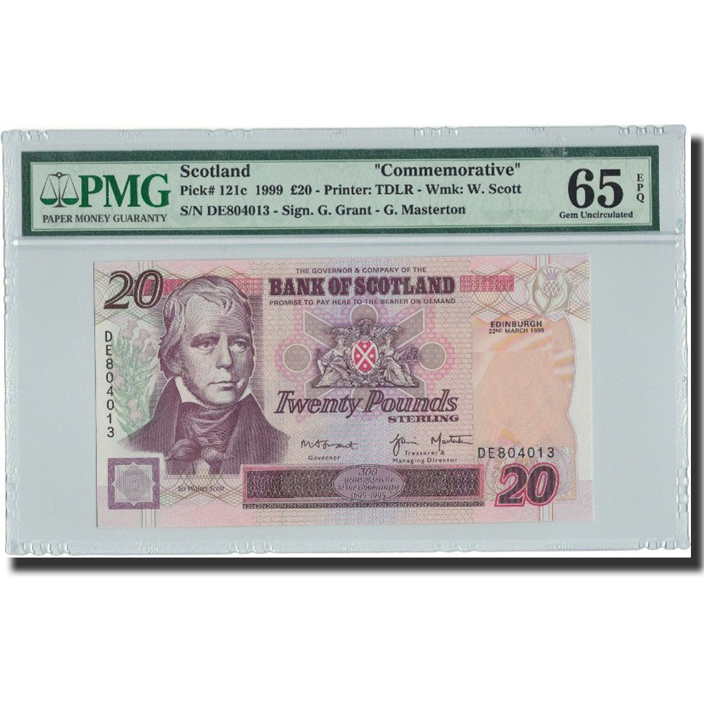Banknote, Scotland, 20 Pounds, 1999, 1999-03-22, KM:121c, graded, PMG