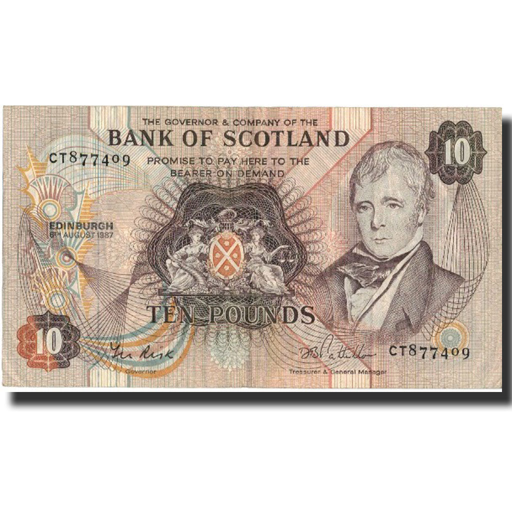 Billete, 10 Pounds, 1987, Escocia, KM:113c, 1987-08-06, MBC