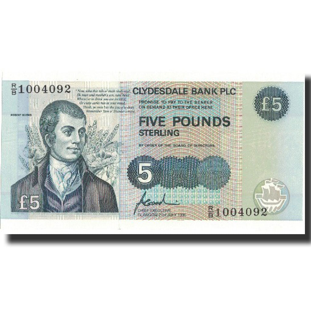 Banknote, Scotland, 5 Pounds, 1996, 1996-07-21, KM:224b, UNC(64)