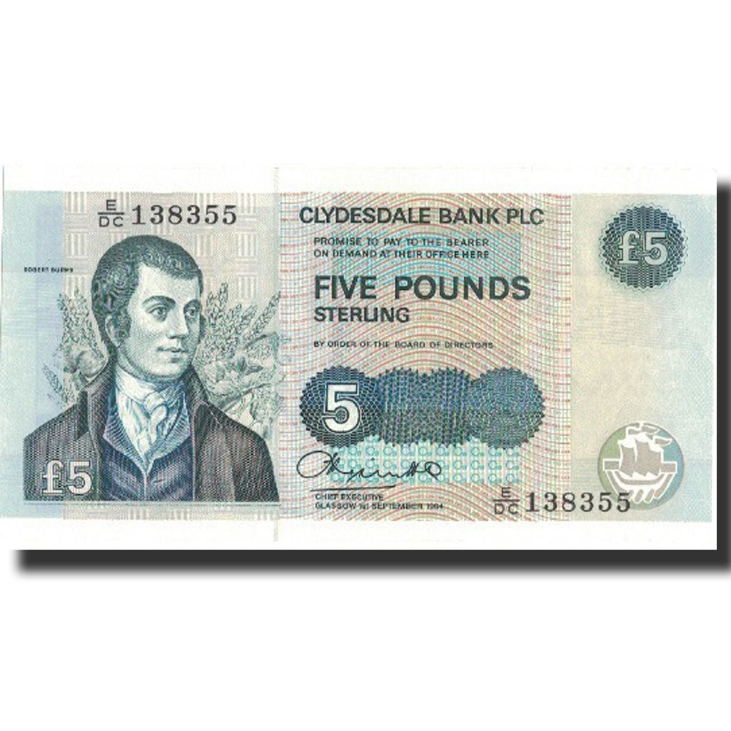Banknote, Scotland, 5 Pounds, 1994, 1994-09-01, KM:218b, UNC(60-62)