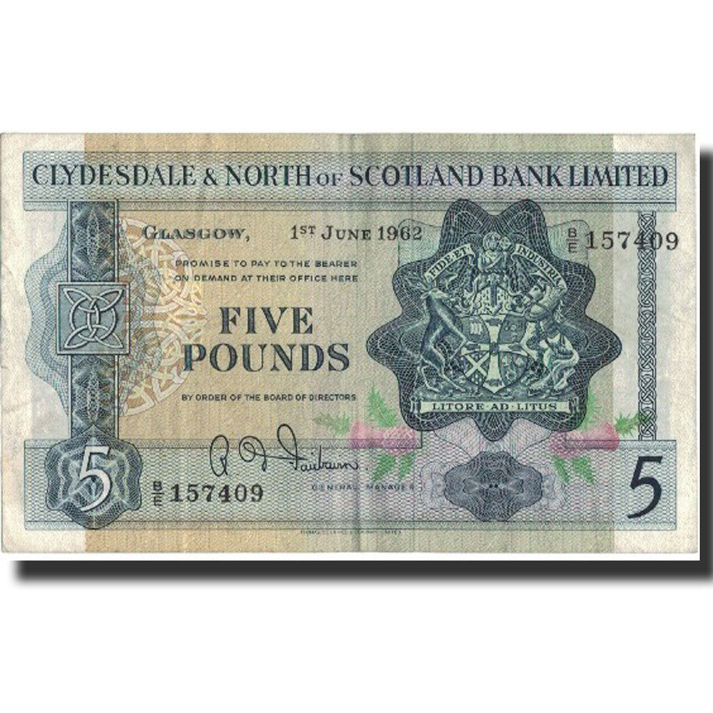 Banknote, Scotland, 5 Pounds, 1962, 1962-06-01, KM:196, EF(40-45)