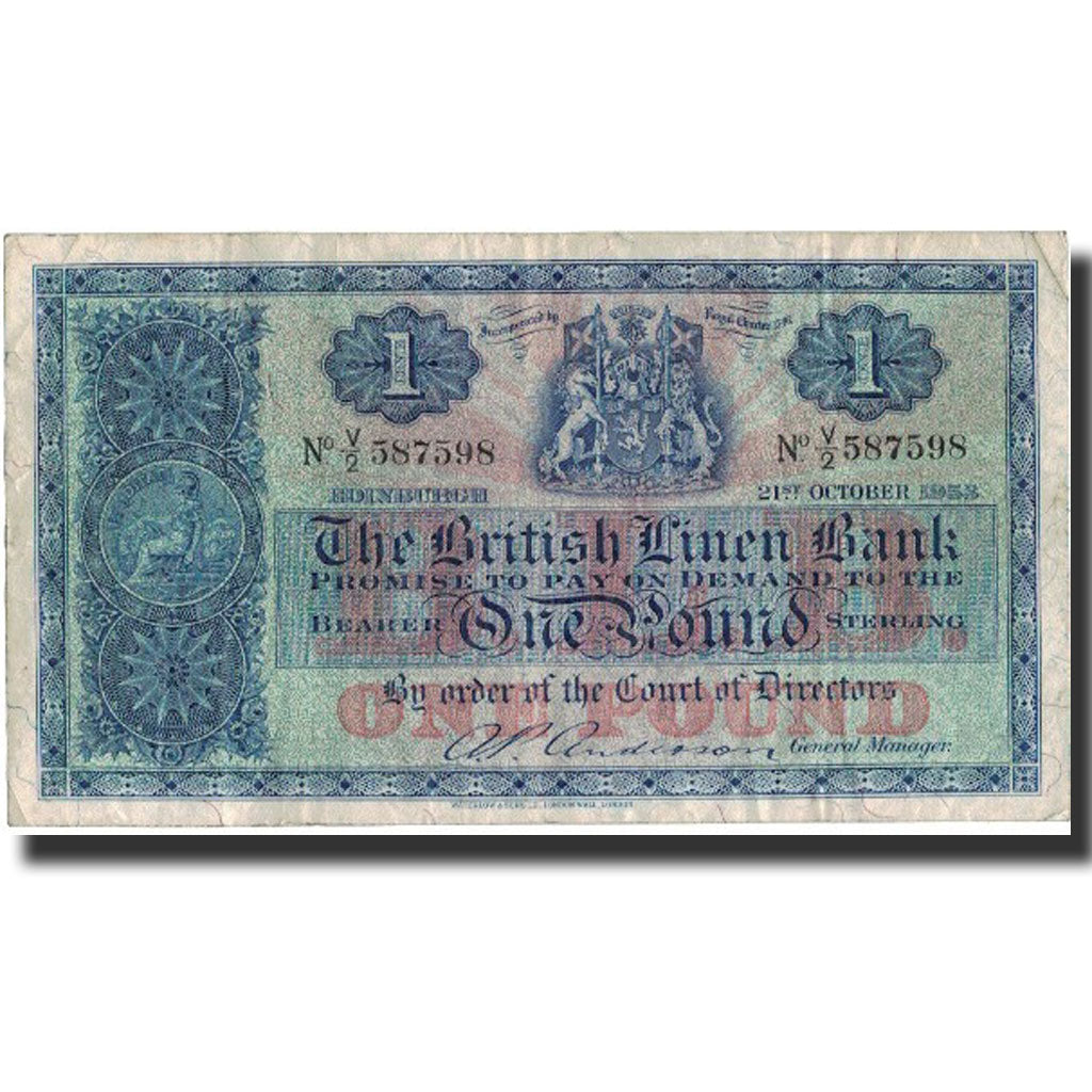 Banknote, Scotland, 1 Pound, 1953, 1953-10-21, KM:157d, VF(20-25)
