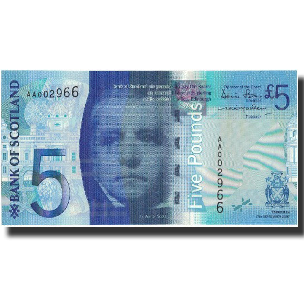 Banknote, Scotland, 5 Pounds, 2007, 2007-09-17, KM:124a, UNC(65-70)