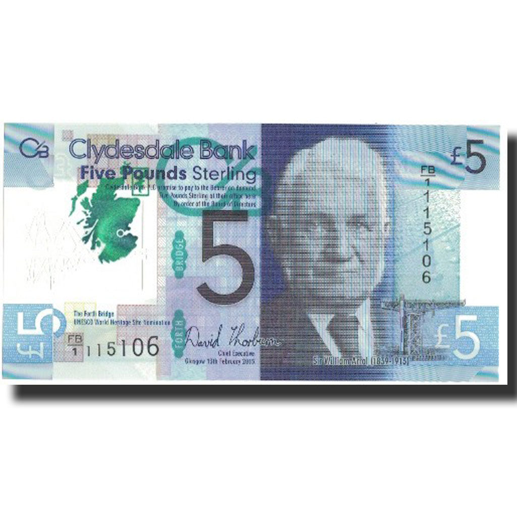 Banknote, Scotland, 5 Pounds, 2015, 2015-02-13, UNC(65-70)