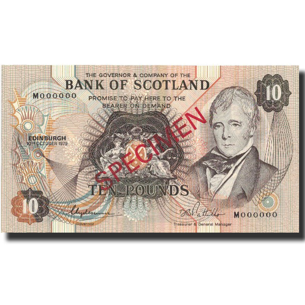 Banknote, Scotland, 10 Pounds, 1979, 1979-10-10, Specimen, KM:1135, UNC(64)