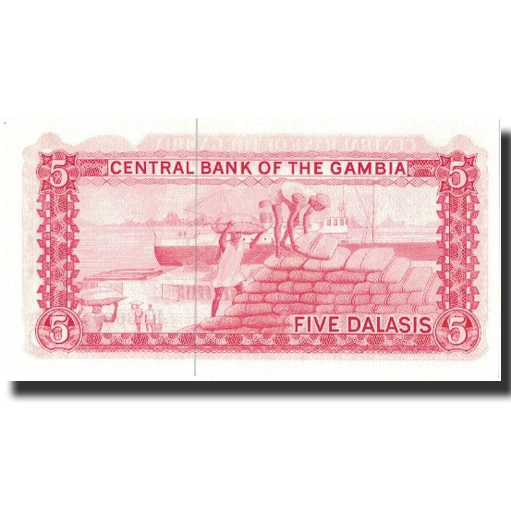 Banknote, The Gambia, 5 Dalasis, undated (1972-86), KM:5b, UNC(65-70)