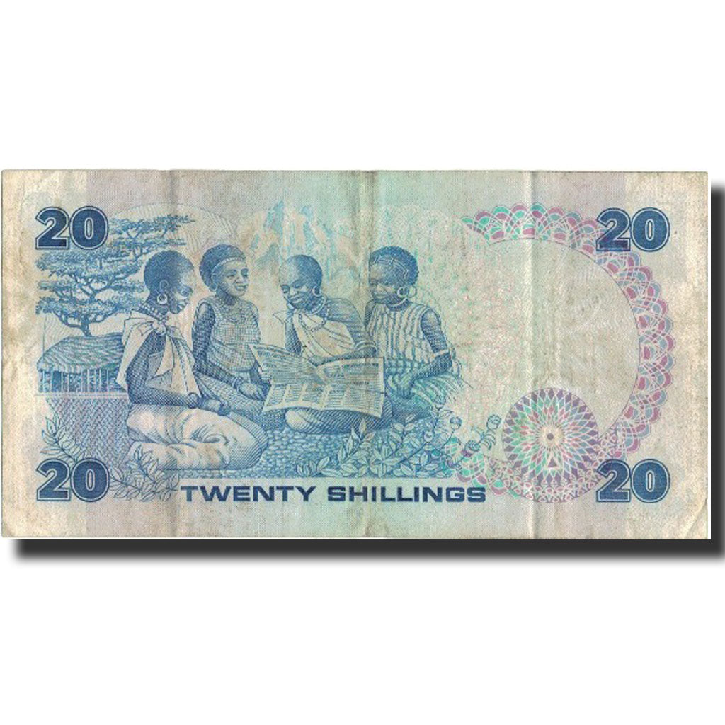 Banknote, Kenya, 20 Shillings, 1986, 1986-09-14, KM:21e, VF(20-25)