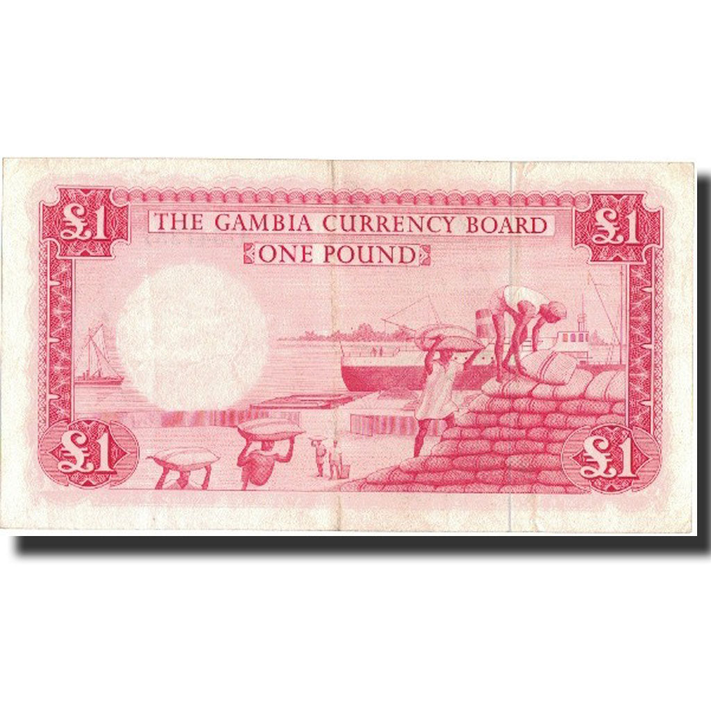 Banknote, The Gambia, 1 Pound, undated (1965-70), KM:2a, AU(50-53)