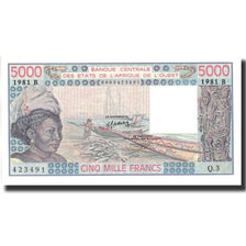 Banknote, West African States, 5000 Francs, 1981, 1981, KM:208Be, UNC(65-70)