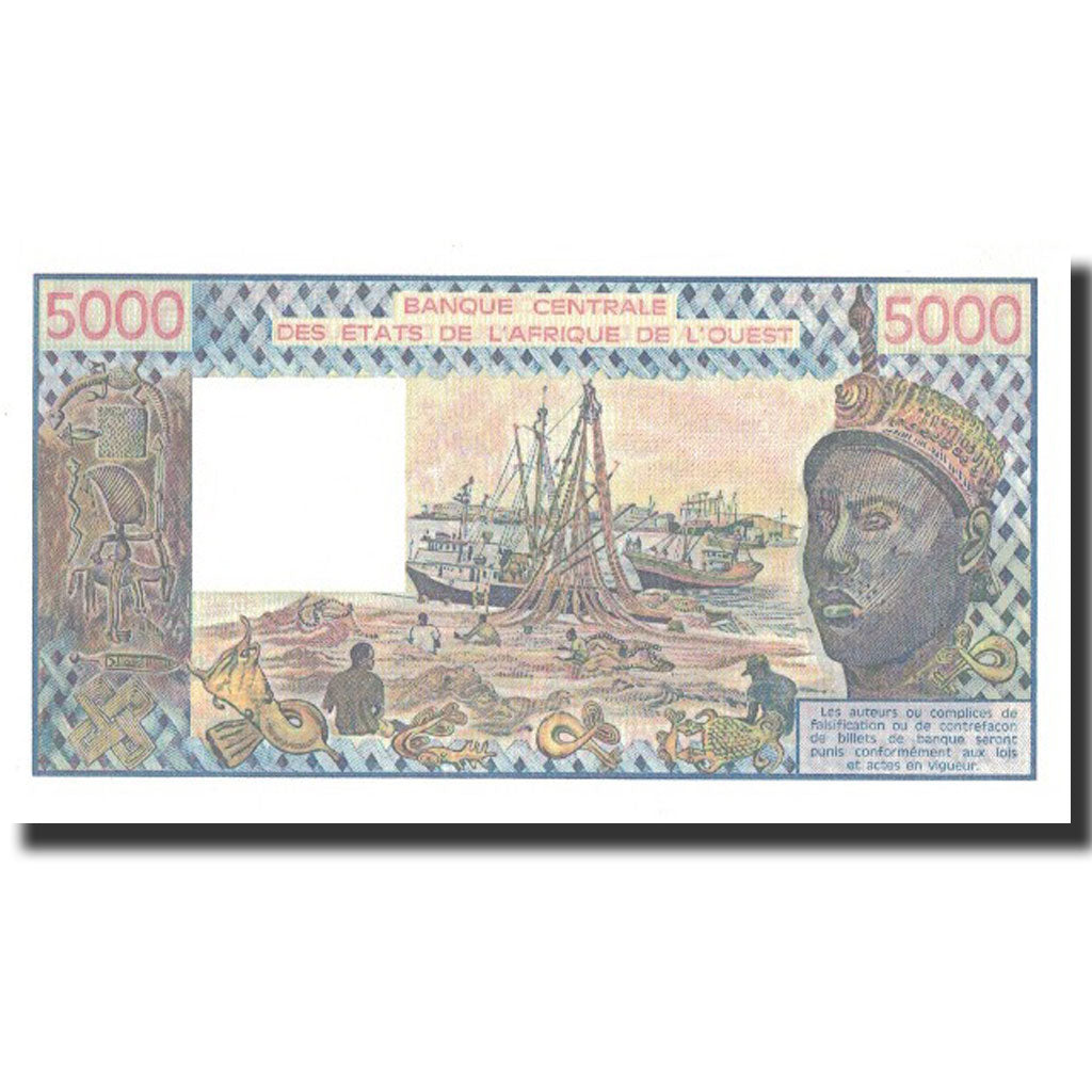 Banknote, West African States, 5000 Francs, 1981, 1981, KM:208Be, UNC(65-70)