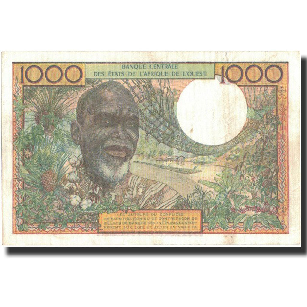 Banknote, West African States, 1000 Francs, KM:103Am, AU(55-58)