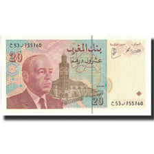 Banknote, Morocco, 20 Dirhams, 1996, 1996, KM:67b, UNC(65-70)