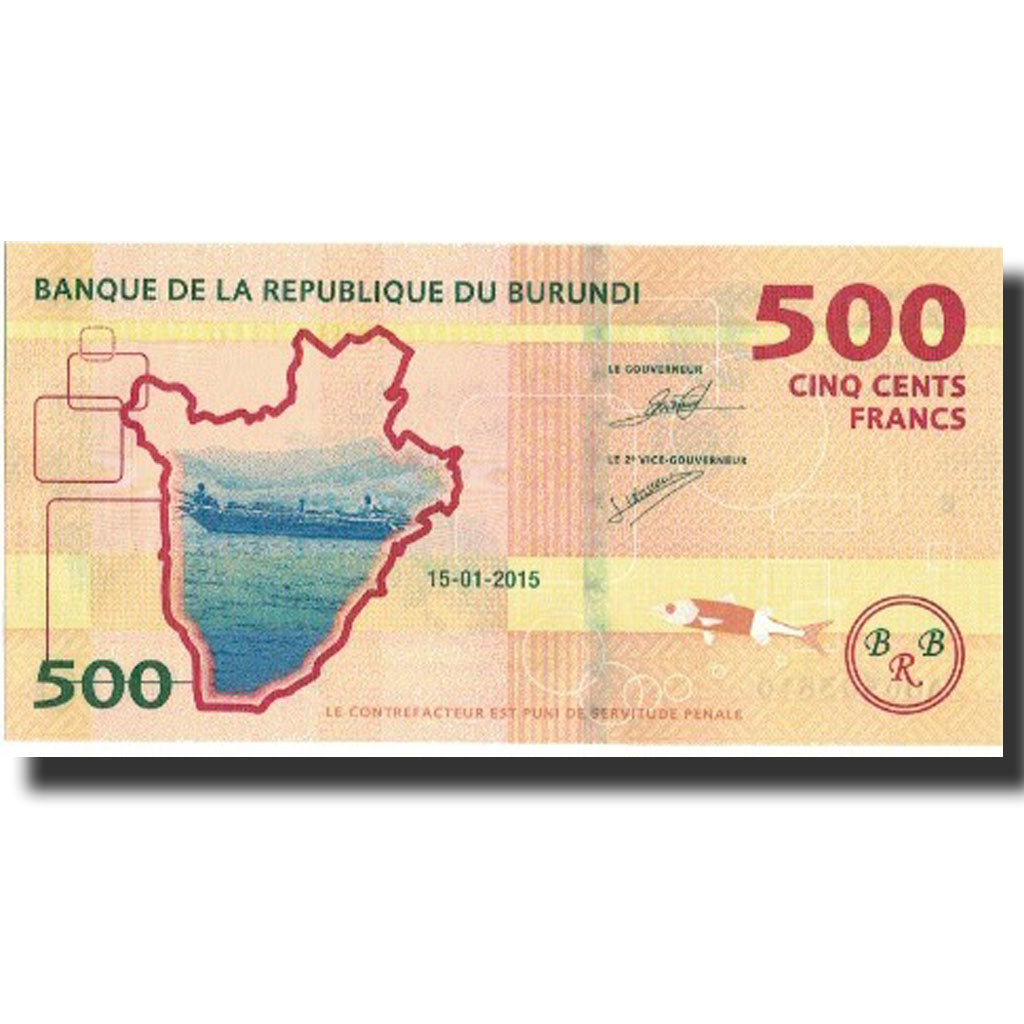 Banknote, Burundi, 500 Francs, 2015, 2015.01.15, UNC(65-70)