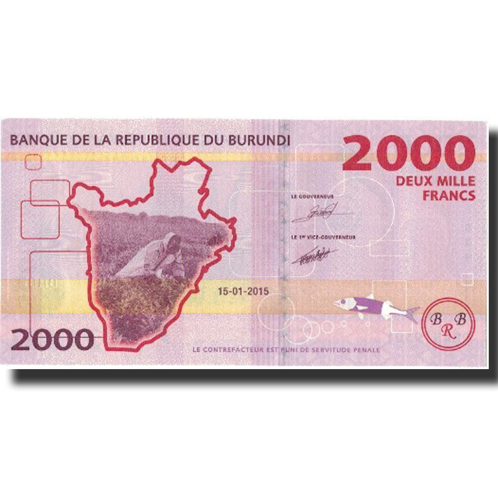 Banknote, Burundi, 2000 Francs, 2015, 2015.01.15, UNC(65-70)