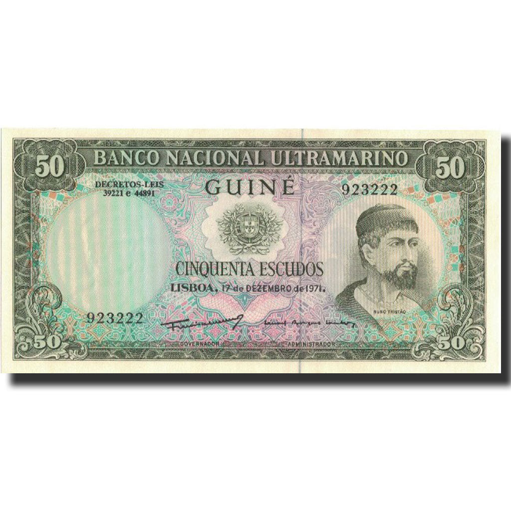 Banconote, Guinea portoghese, 50 Escudos, 1971, KM:44a, 1971-12-17, FDS