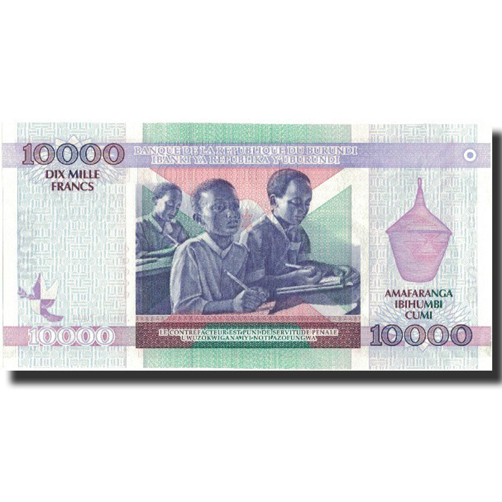 Banknote, Burundi, 10,000 Francs, 2004, 2004-10-25, KM:43a, UNC(64)