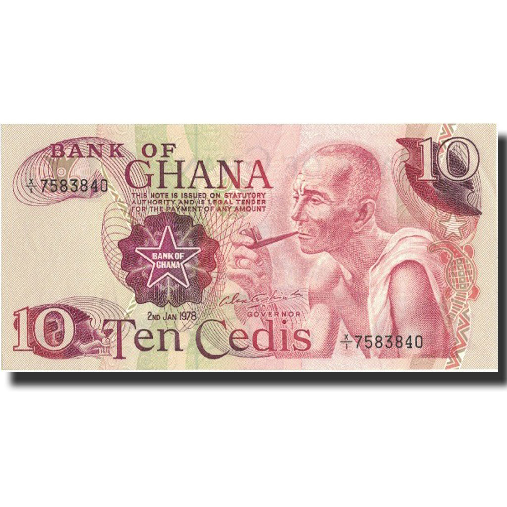 Banknote, Ghana, 10 Cedis, 1978, 1978-01-02, KM:16f, UNC(63)