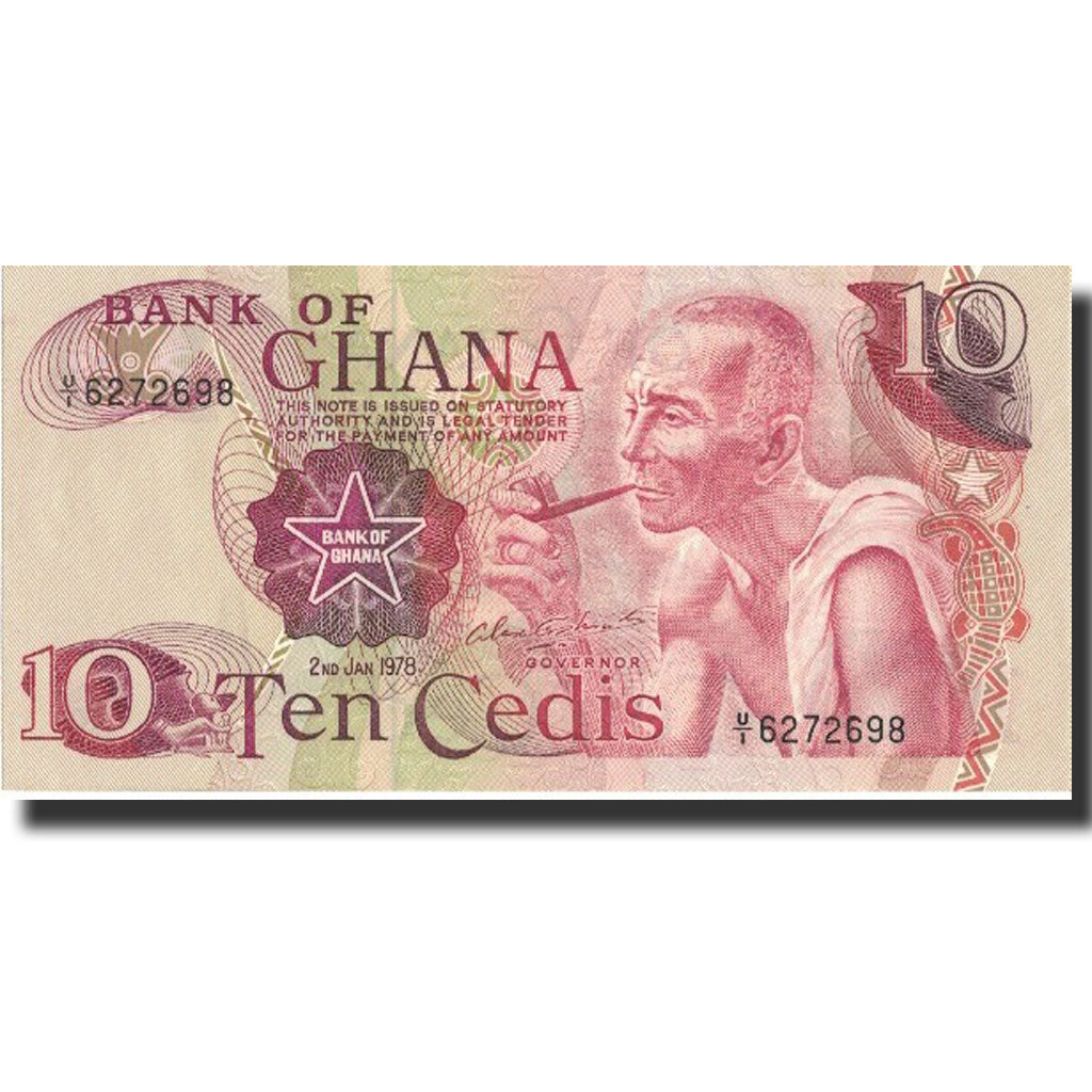 Banknote, Ghana, 10 Cedis, 1978, 1978-01-02, KM:16f, UNC(63)