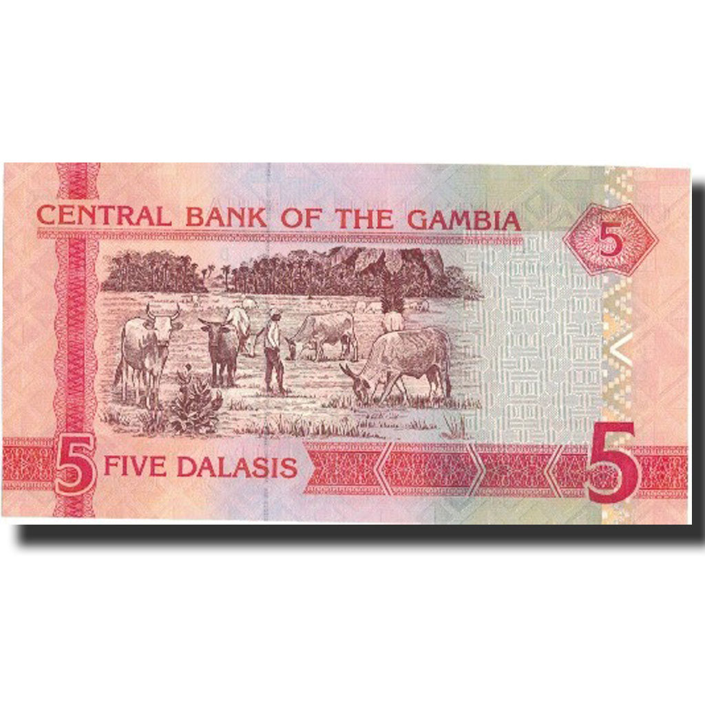 Banknote, The Gambia, 5 Dalasis, Undated (2001), KM:20c, UNC(65-70)