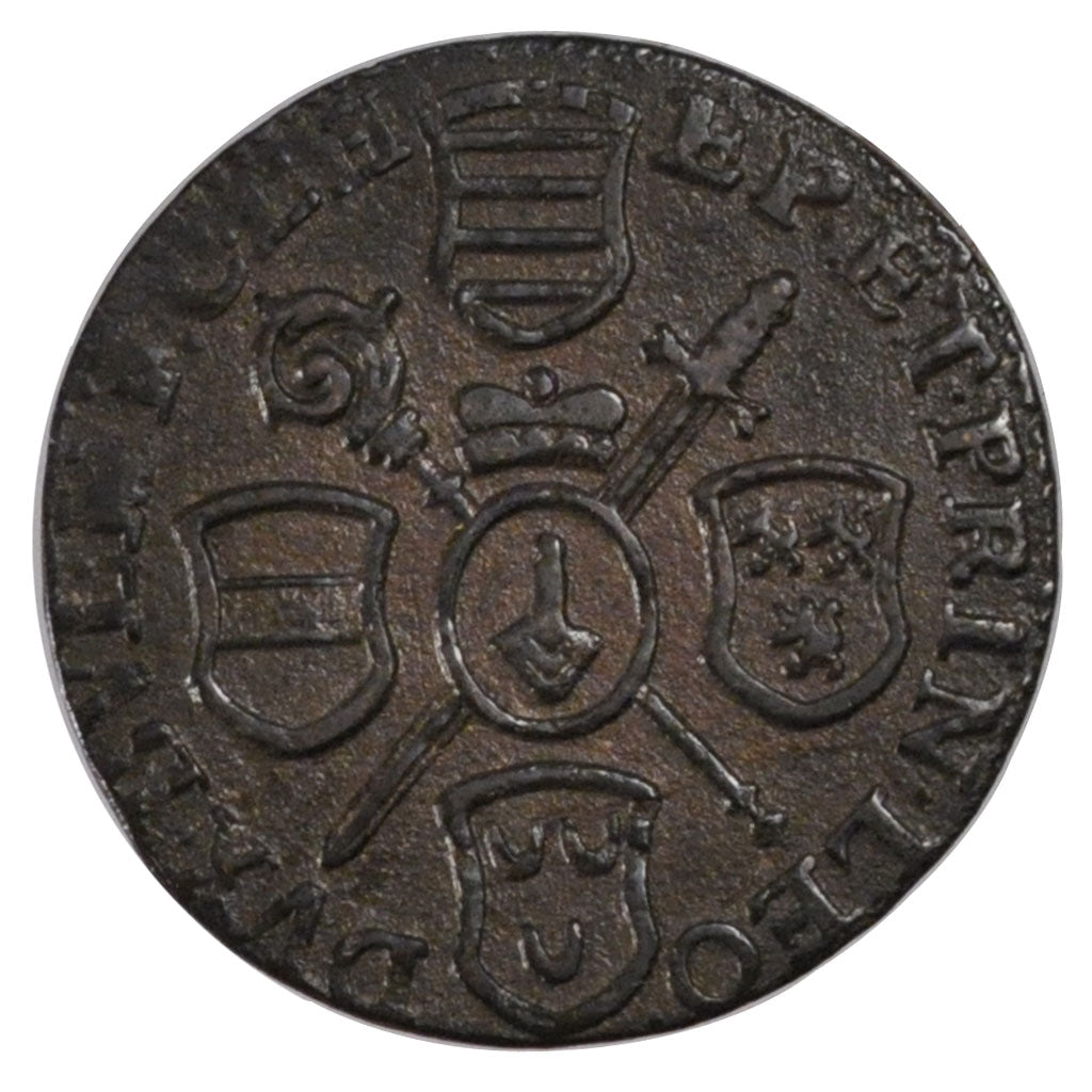 LIEGE, Liard, 1722, Liege, KM #126, AU(50-53), Copper, 2.62