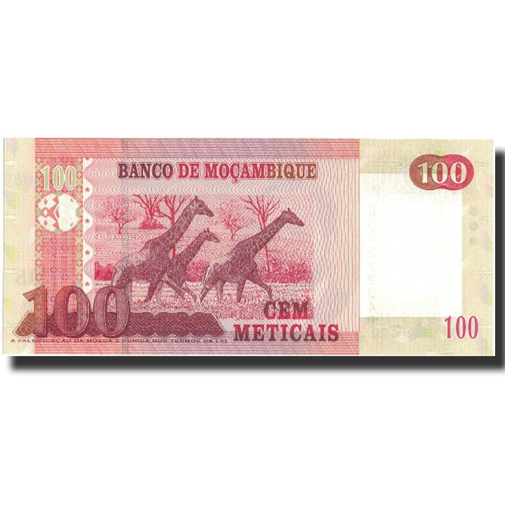 Banknote, Mozambique, 100 Meticais, 2006, 1991-06-16, KM:145a, UNC(65-70)