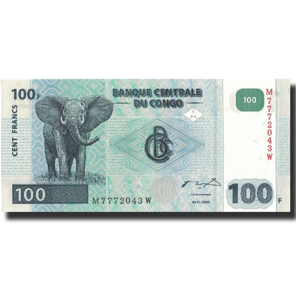 Banknote, Congo Democratic Republic, 100 Francs, 2000, 2000-01-04, KM:92a