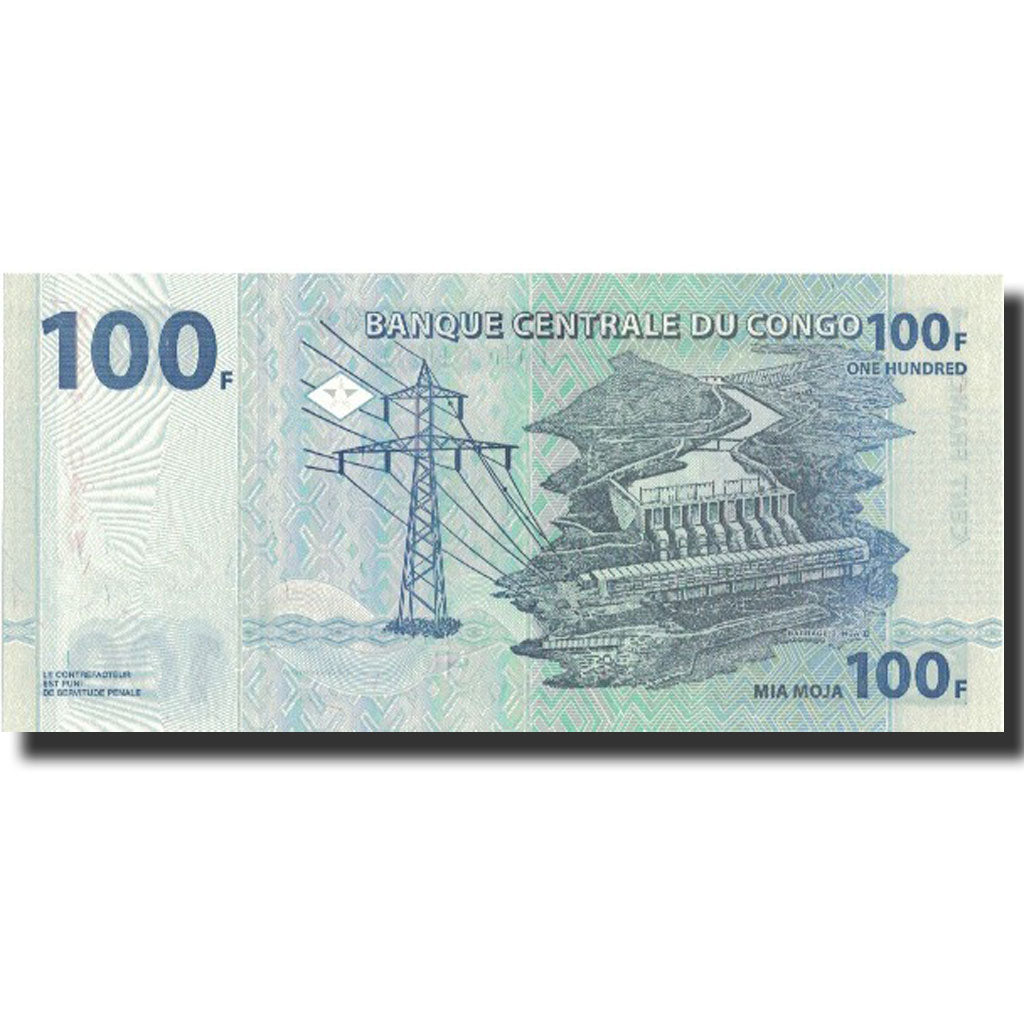 Banknote, Congo Democratic Republic, 100 Francs, 2000, 2000-01-04, KM:92a