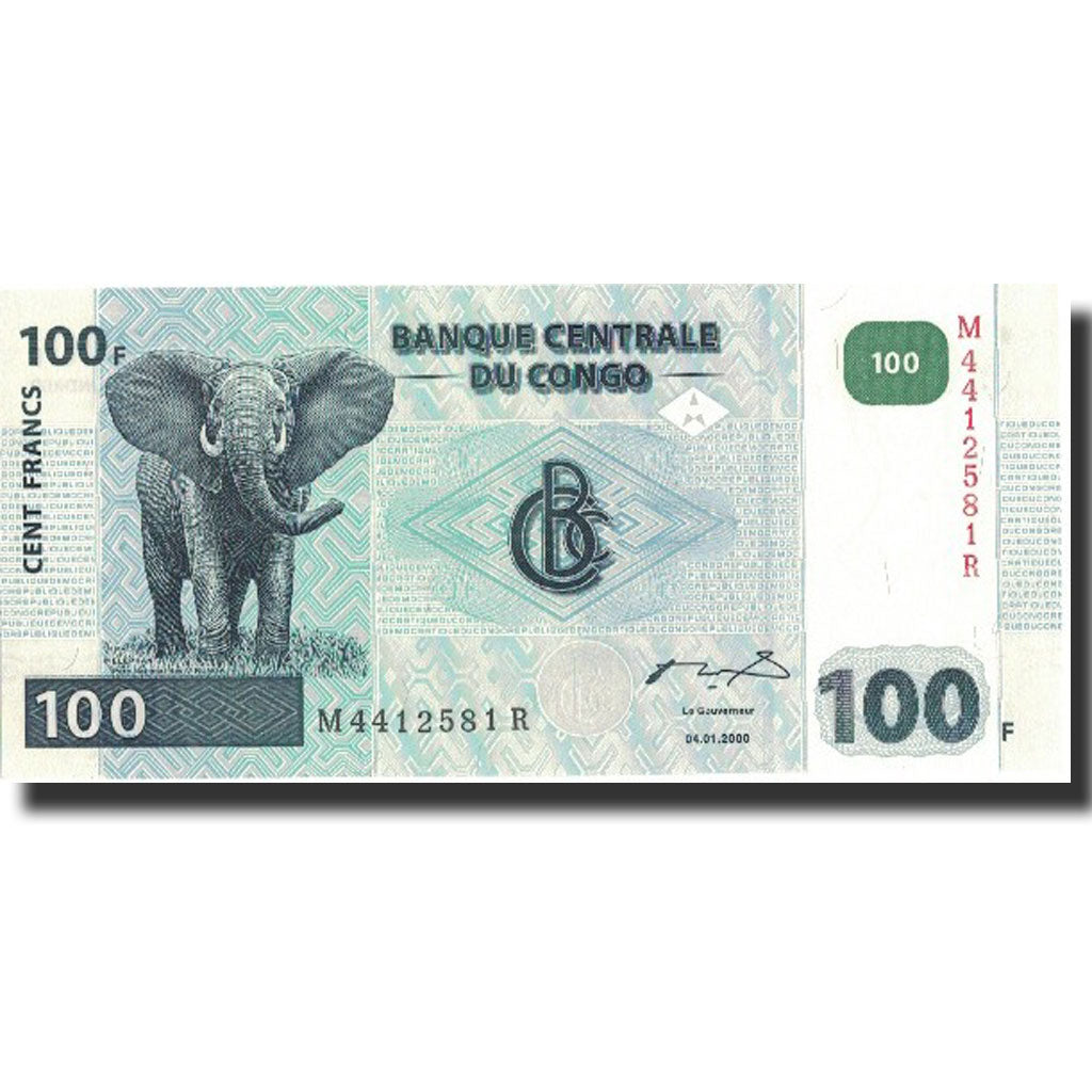 Banknote, Congo Democratic Republic, 100 Francs, 2000, 2000-01-04, KM:92a