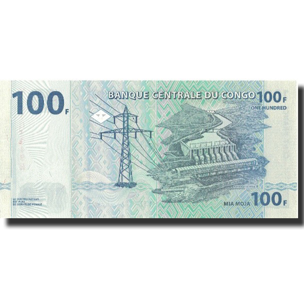 Geldschein, Congo Democratic Republic, 100 Francs, 2007, 2007-07-31, KM:98a