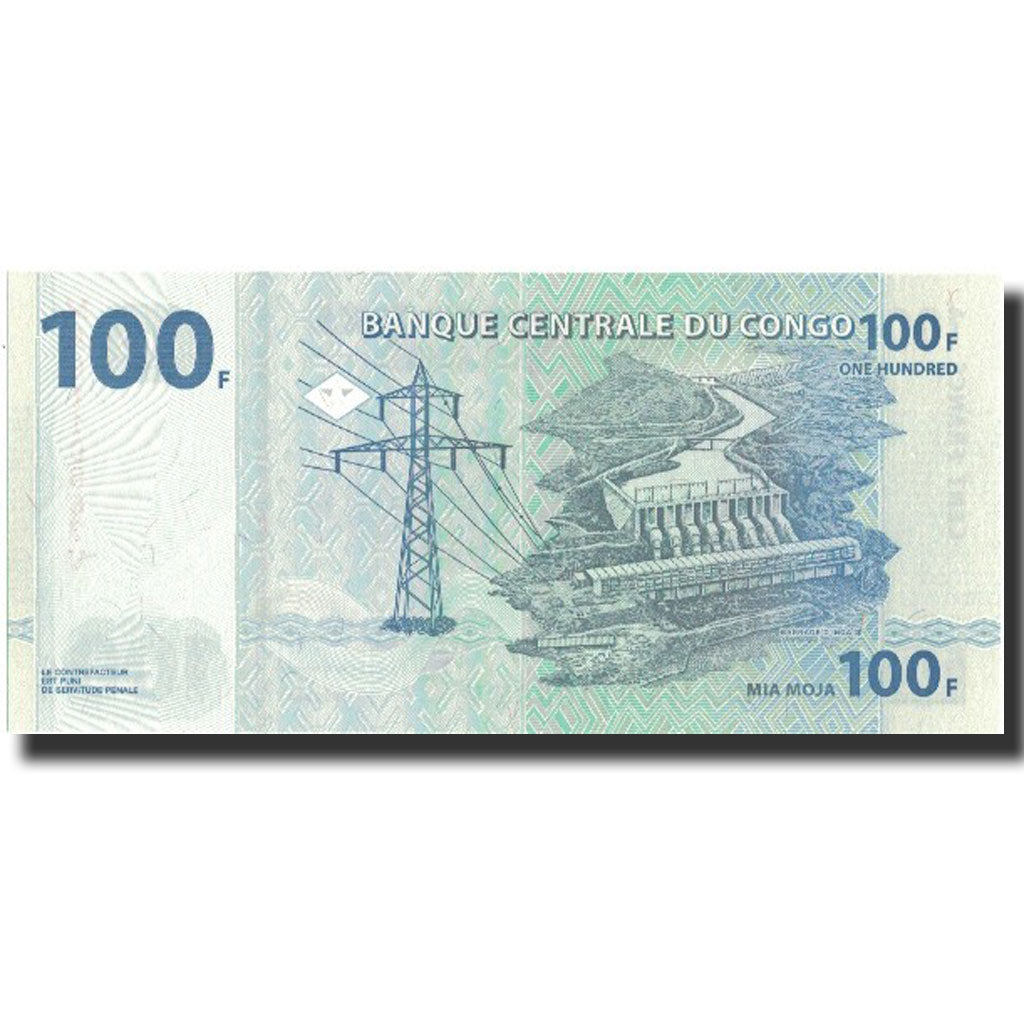 Geldschein, Congo Democratic Republic, 100 Francs, 2007, 2007-07-31, KM:98a, UNZ