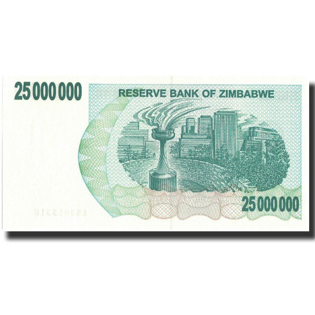 Banknote, Zimbabwe, 25 Million Dollars, 2008, 2008-04-02, KM:56, UNC(65-70)