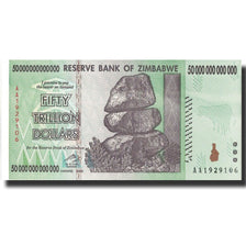 Banknote, Zimbabwe, 50 Trillion Dollars, 2008, 2008, KM:90, UNC(65-70)