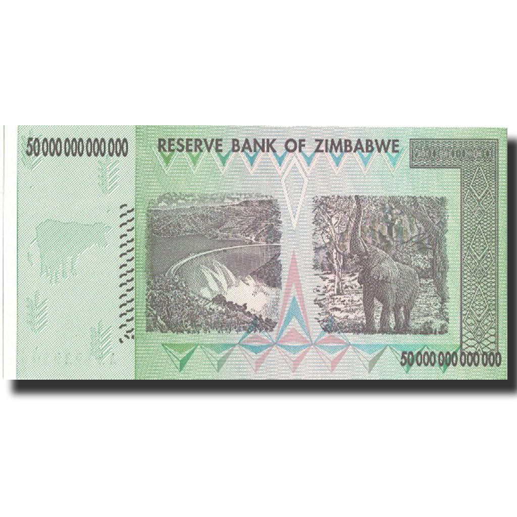 Banknote, Zimbabwe, 50 Trillion Dollars, 2008, 2008, KM:90, UNC(65-70)