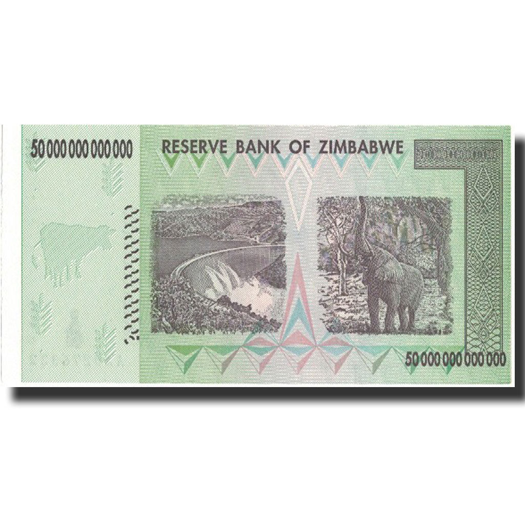 Banknote, Zimbabwe, 50 Trillion Dollars, 2008, 2008, KM:90, UNC(65-70)