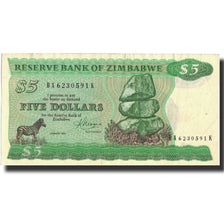 Billet, Zimbabwe, 5 Dollars, 1983, 1983, KM:2c, SUP