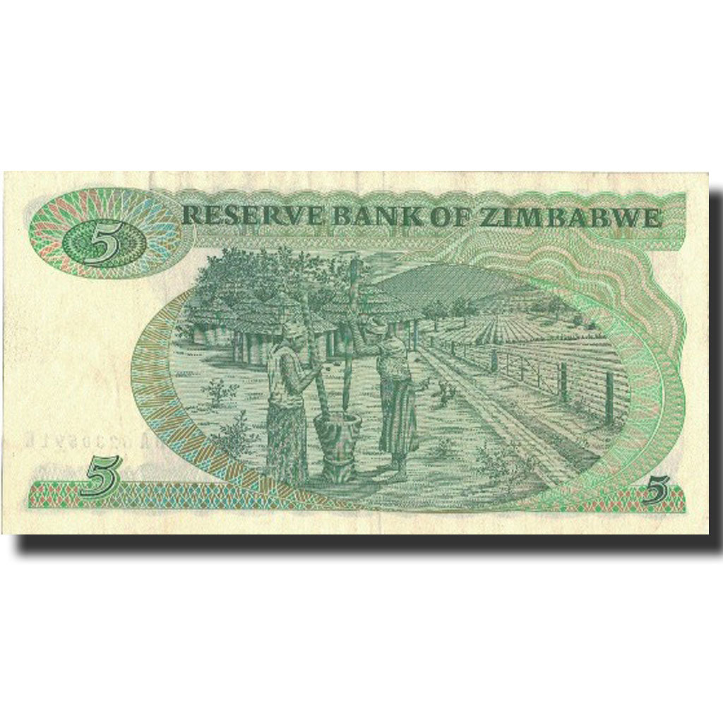 Banknote, Zimbabwe, 5 Dollars, 1983, 1983, KM:2c, AU(55-58)