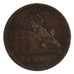 BELGIUM, Centime, 1861, KM #1.2, AU(50-53), Copper, 2.04