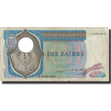 Banconote, Zaire, 10 Zaïres, 1977, KM:23b, 1977-10-27, BB